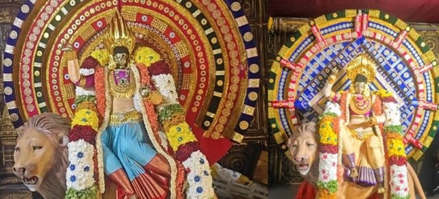 மாரேனஹள்ளி தசரா விழா: ஸ்ரீ சல்லபுரதம்மா மற்றும் ரேணுகா யல்லம்மா தேவியர்களுக்காக பெங்களூரு கரகா சிறப்பு அலங்காரம்